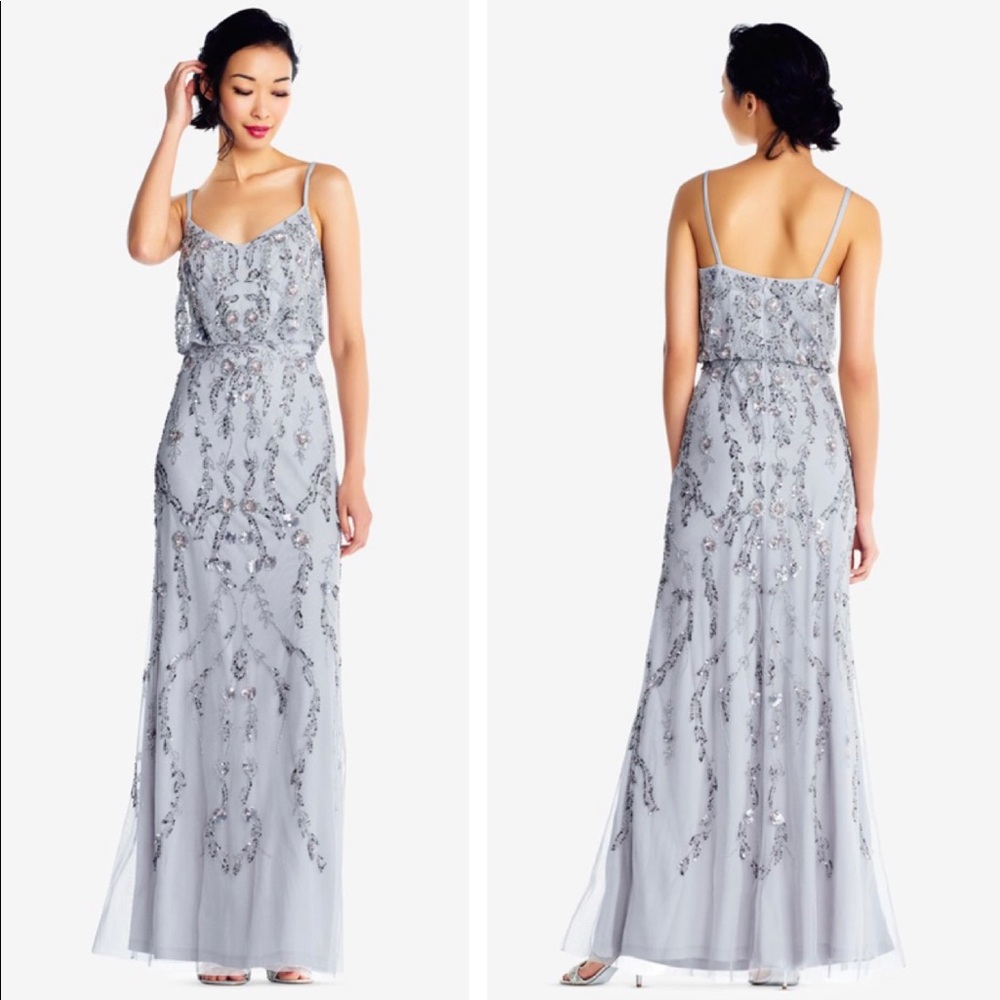 Adrianna Papell Beaded Maxi Dress